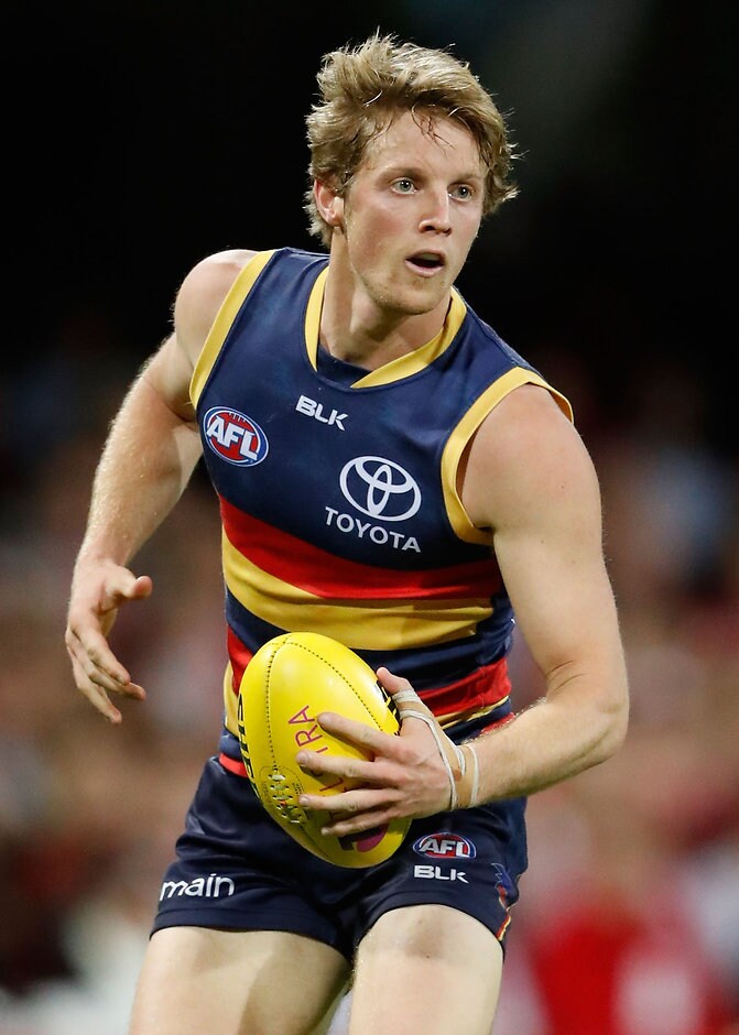 AFL 2016 First Semi Final - Sydney v Adelaide SYDNEY, AUSTRALIA - SEPTEMBER 17: Rory Sloane of the Crows in action during the 2016 AFL First Semi Final match between the Sydney Swans and the Adelaide Crows at the Sydney Cricket Ground on September 17, 2016 in Sydney, Australia. (Photo by Adam Trafford/AFL Media)